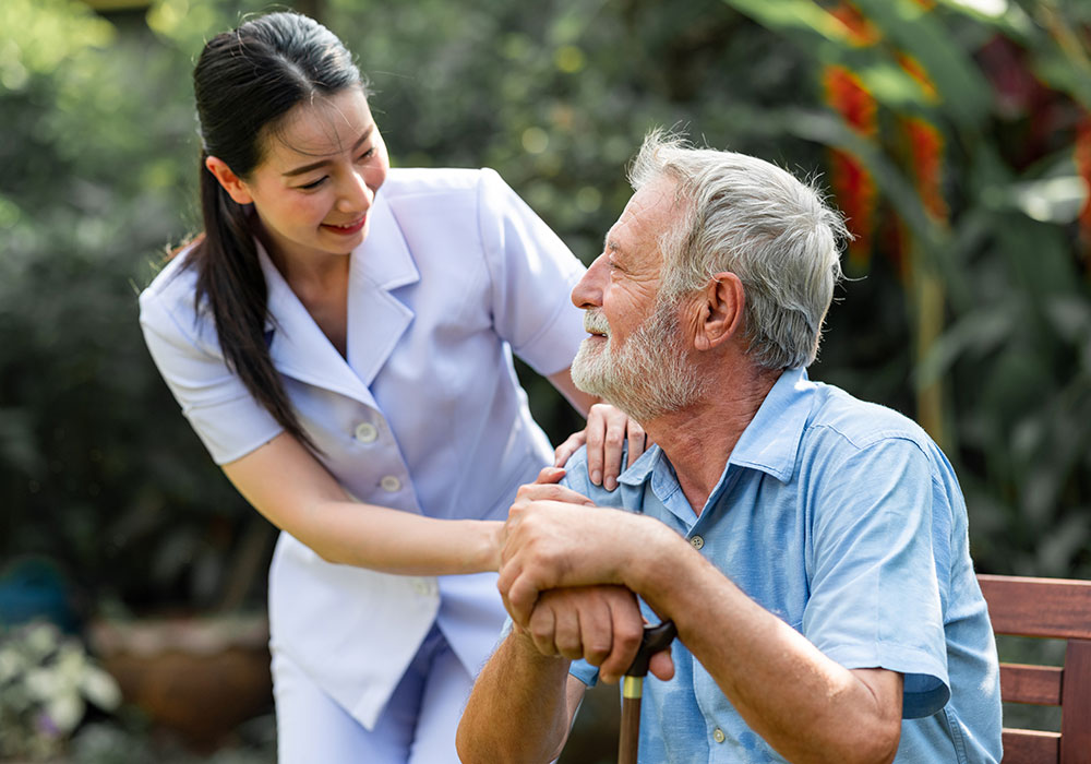 carer with elderly man